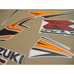 Suzuki GSX-R 1000 2007 - ORANGE/BLACK VERSION DECALS SET