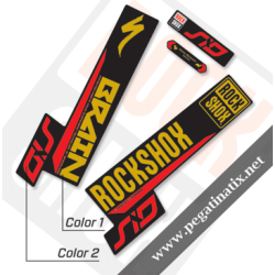 ROCKSHOX SID BRAIN 2018 BLACK FORK DECALS KIT