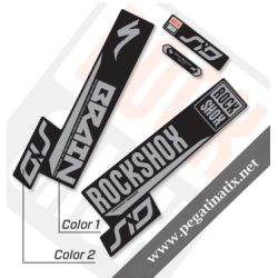 ROCKSHOX SID BRAIN 2018 BLACK FORK DECALS KIT
