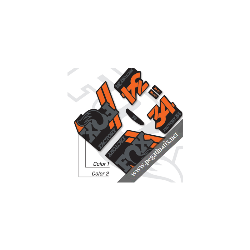 FOX FACTORY 34 2018 DECALS BLACK FORKS