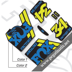 FOX FACTORY 34 2018 DECALS BLACK FORKS