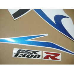 SUZUKI HAYABUSA 2009 - WHITE/BLUE VERSION DECALS