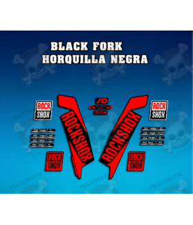 ROCKSHOX SID BRAIN 2018 BLACK FORK DECALS KIT (Produit compatible)