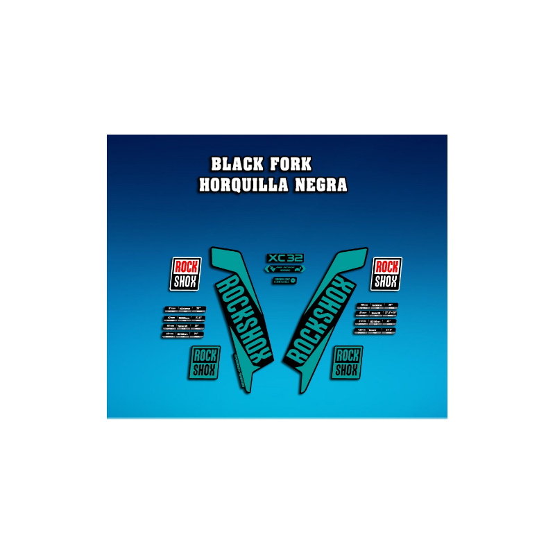 ROCKSHOX SID BRAIN 2018 BLACK FORK DECALS KIT