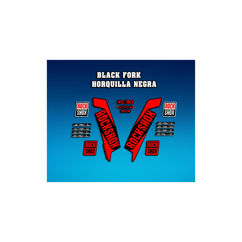 STICKERS FORK ROCK SHOX XC30 2017 AM124 STICKERS FORK ROCK SHOX XC30 2017 AM124