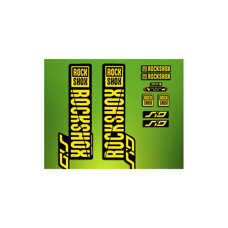 ROCKSHOX SID BRAIN 2018 BLACK FORK DECALS KIT