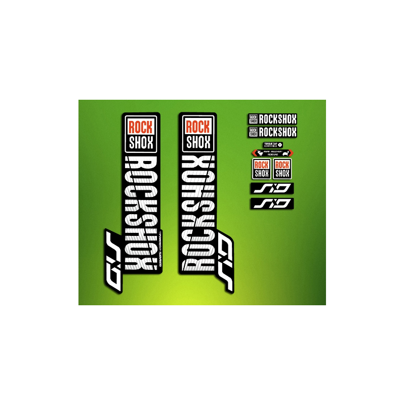 ROCKSHOX SID BRAIN 2018 BLACK FORK DECALS KIT