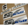 Suzuki SV 650 2009 - SILVER VERSION DECALS