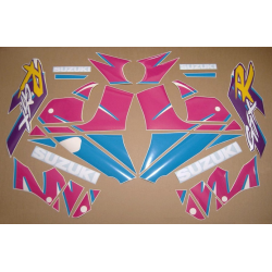 SUZUKI GSX-R 750 1993 - BLACK/PINK VERSION DECALS SET