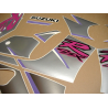 SUZUKI GSX-R 750 1995 - WHITE/BLUE VERSION DECALS SET