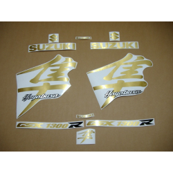 SUZUKI HAYABUSA 1999-2007 CUSTOM BRUSHED GOLD DECALS