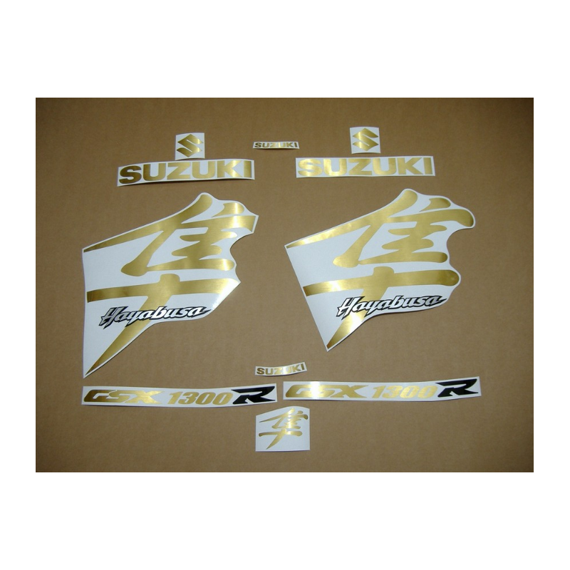 SUZUKI HAYABUSA 1999-2007 CUSTOM BRUSHED GOLD DECALS