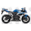 Honda CBR 600RR 2007 - BLUE/SILVER/BLACK VERSION DECALS (Produto compatível)