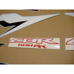 Honda CBR 600RR 2009 - BLACK/WHITE/RED VERSION DECALS