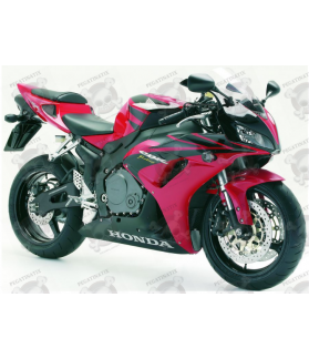 Honda CBR 1000RR 2006 - BLACK/RED VERSION DECALS (Compatible Product)
