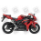 Honda CBR 1000RR 2007 - RED/BLACK US VERSION DECALS (Compatible Product)