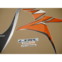 Honda CBR 1000RR 2010 - ORANGE/SILVER VERSION DECALS