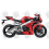 Honda CBR 1000RR 2011 - RED VERSION DECALS (Compatible Product)